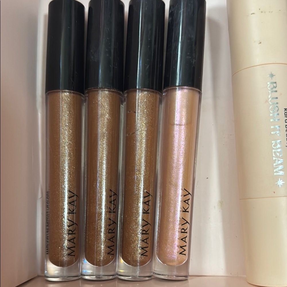 Mary Kay Shimmer Lip Gloss Set - Brown and Pink